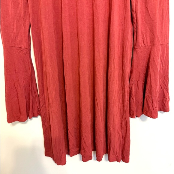 2/$30 Good Luck Gen - Rust Cold Shoulder Long Sleeve Dress - Picture 4 of 11